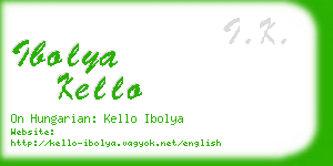 ibolya kello business card